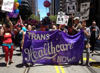 Protesters for transgender healthcare