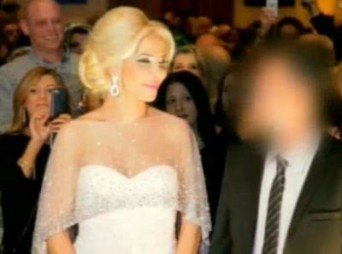 Chen Arizona and her husband at their televised wedding in Israel.