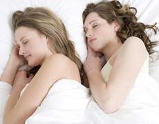 Two women sleeping