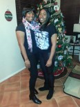 Vicki and Tiffany, couple, during the holidays