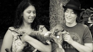 Lesbians with animals - art photo