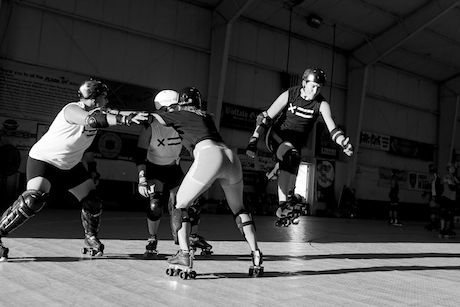 Wheels of Justice features TomboyX 6-inch Stripe Underwear and X= Tees. Photo by Shena Lee.
