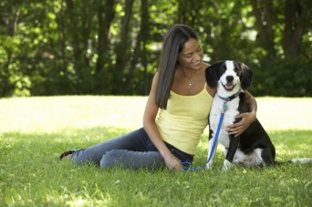 Woman with a dog