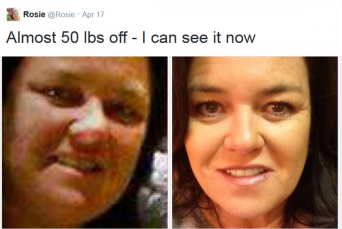 Rosie weight loss Twitter