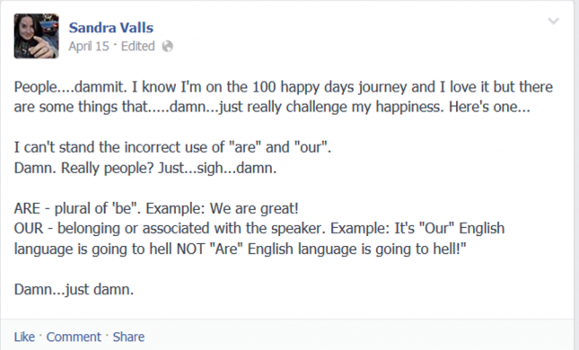 Sandra Valls grammar post