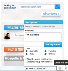 Logged into Chat