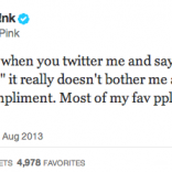 Pink on Twitter